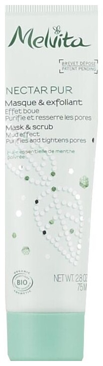 Image of Melvita Nectar Pur Maske & Peeling mit ätherischem Pfefferminzöl 75ml