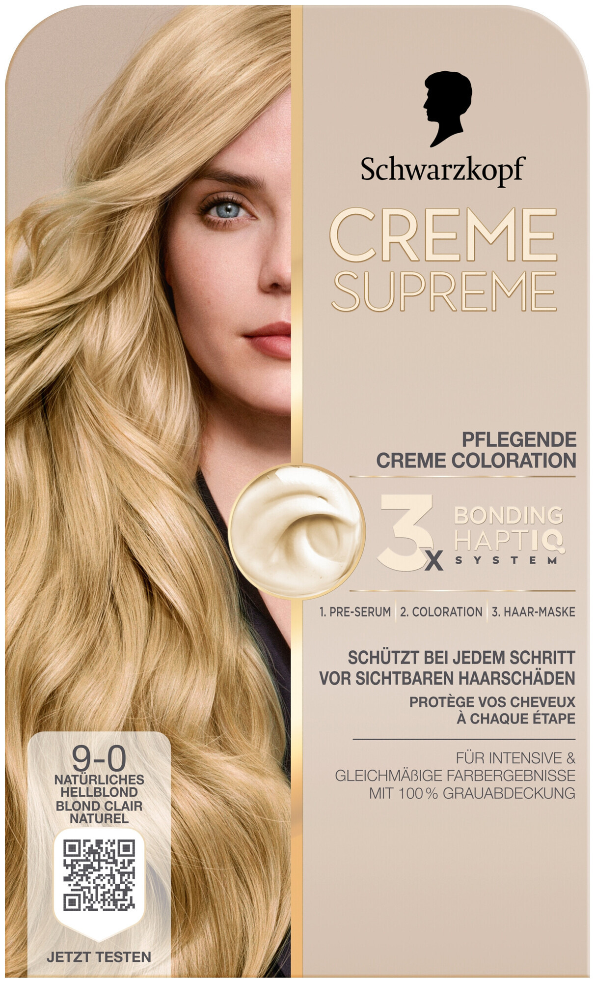 CREME SUPREME Schwarzkopf Crème Supreme Coloration 9–0 Blond Clair Naturel