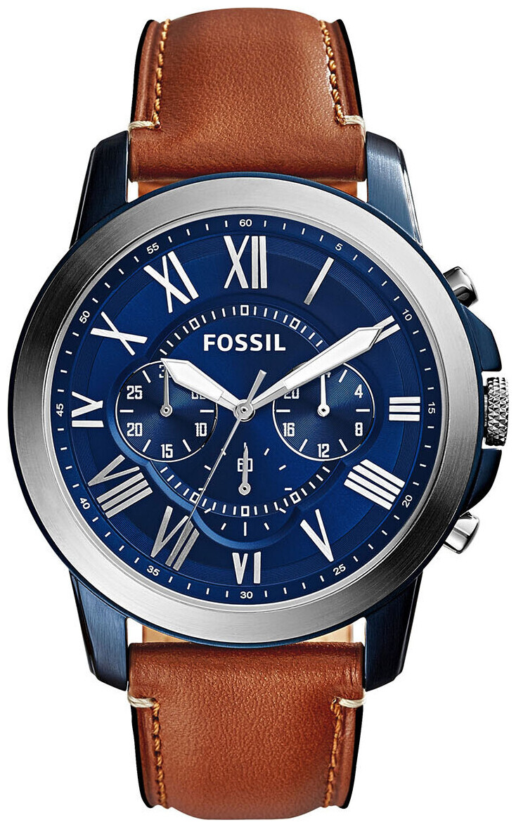 Image of Fossil Herrenuhr Grant Chronograph Leder Hellbraun