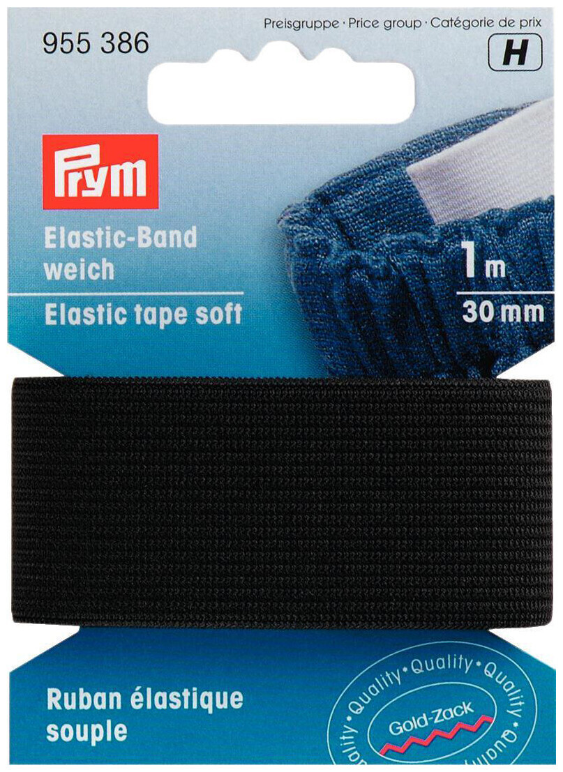 Image of Prym Elastic-Band weich schwarz 30 mm 1 m