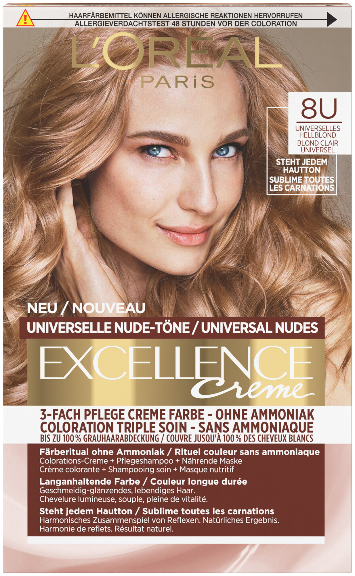 Image of L'Oréal Paris Excellence Nude-Töne 8Us Lichtblond, 1Stk