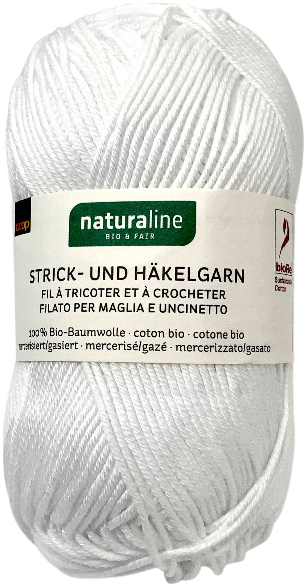 Naturaline Textil Coop Bio Naturaline 301 Fil à tricoter 100% Coton bio merc. blanc 50g