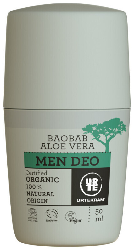 Image of Urtekram Deo Roll-on Men Baobab 50 ml