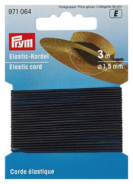 Image of Prym Elastic-Kordel schwarz 1.5 mm 3 m