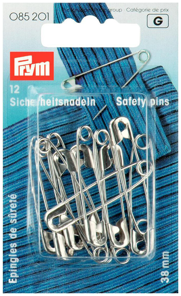 Image of Prym Sicherheitsnadeln silber Nr. 2 38 mm 12 Stk. Stahl
