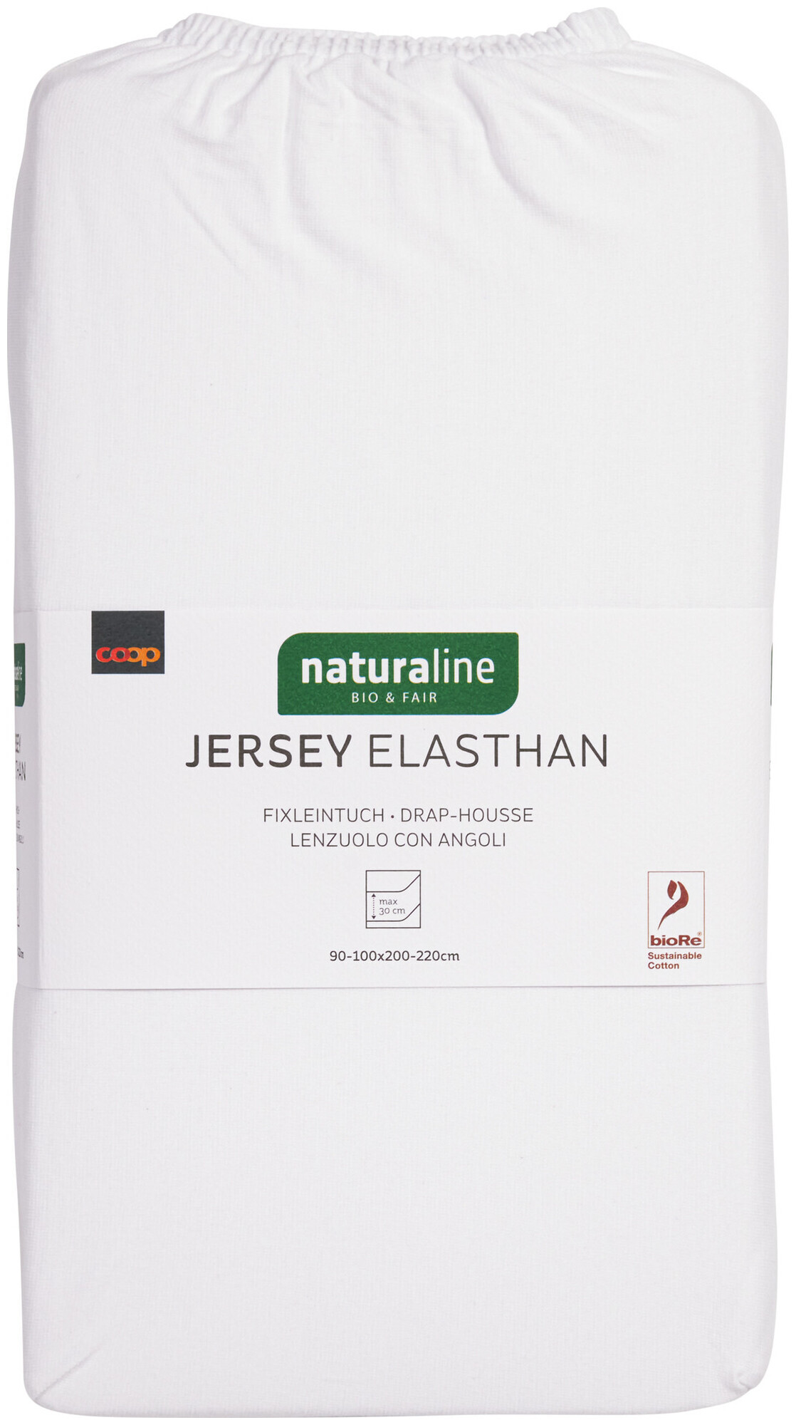 Image of Naturaline Textil Bio Fixl. Jersey EA 90x200 weiss