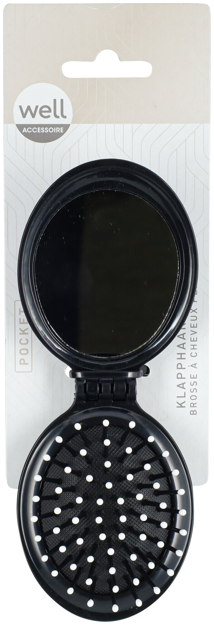 Image of well Pocket Klapphaarbürste mit Spiegel