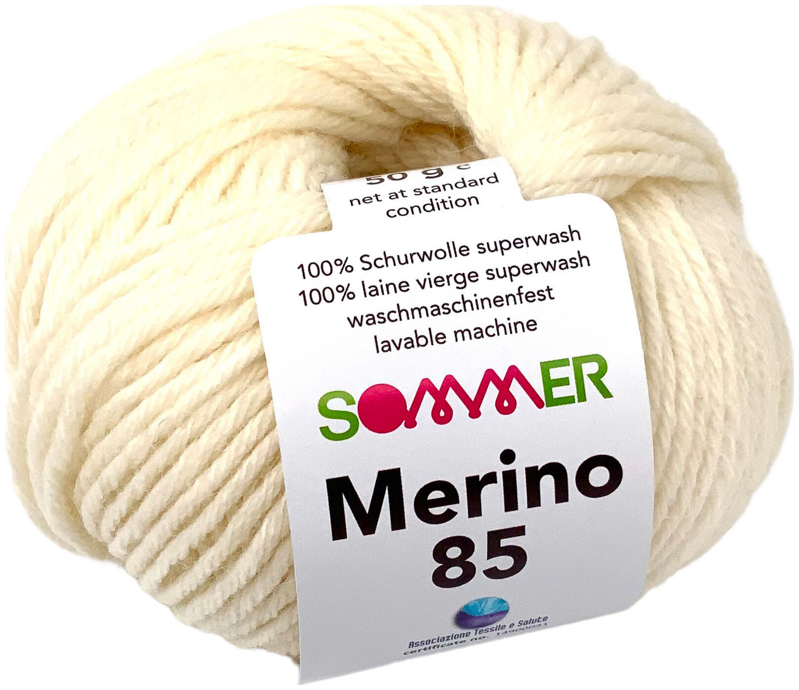 Image of Sommer Merino 85 800 Handstrickgarn 100% Merino Superwash écru 50g