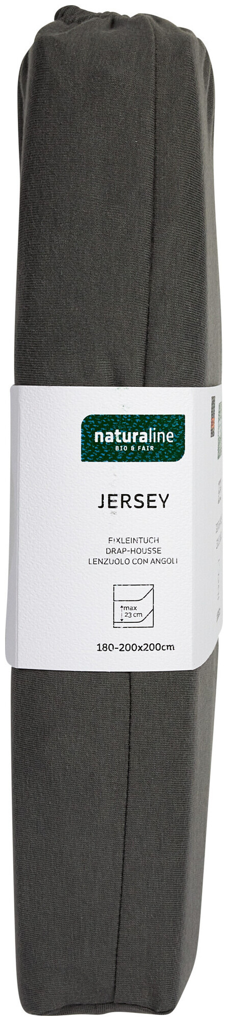 Image of Naturaline Textil Bio Fixl. Jersey 180x200 anthrazit