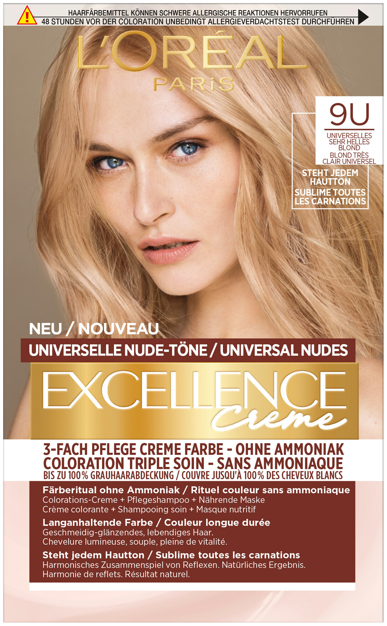 Image of L'Oréal Paris Excellence Universale Nude-Töne 9U Sehr Helles Blond