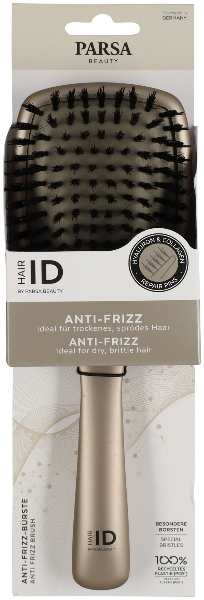 Image of Parsa ID Paddlebürste Anti-Frizz Metallic, beige-metallic