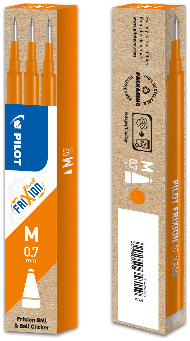 Image of Pilot Frixion 0.7 Ersatzminen orange 3Stk