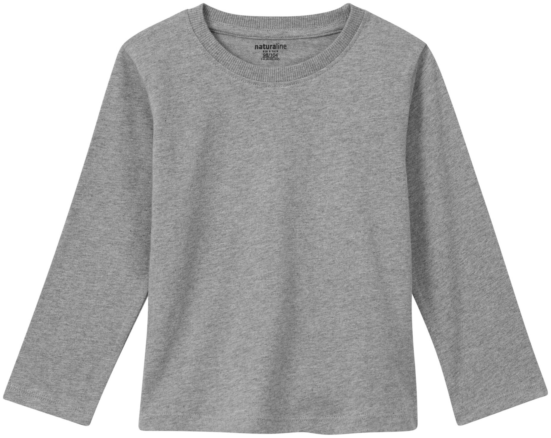 Image of Naturaline Textil Naturaline Kinder T-Shirt grey melange 122/128