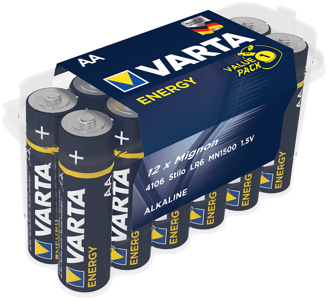 Varta Energy AA 12er Clear Value Pack