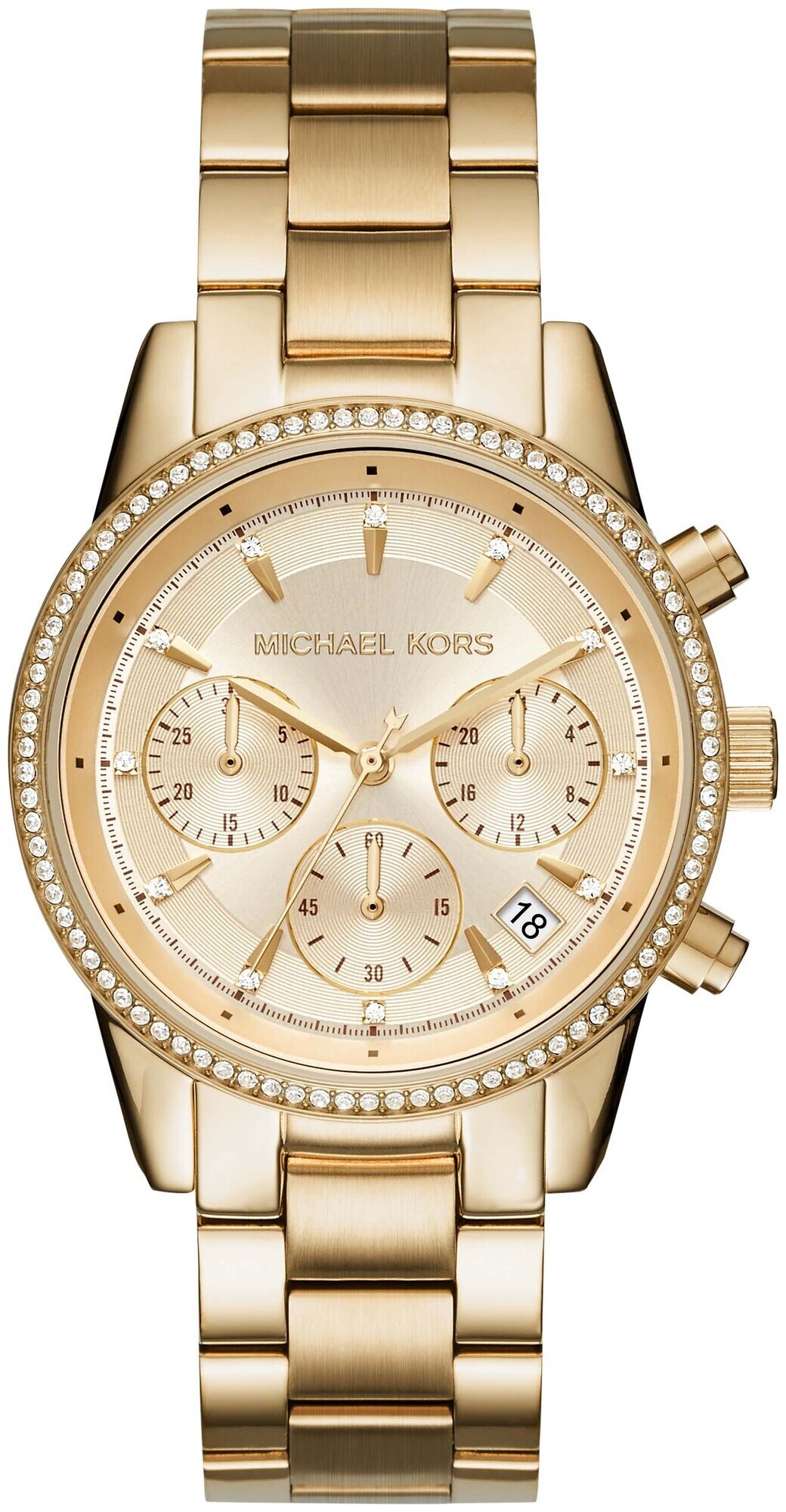 Michael Kors Uhr Chronograph Bryant Edelstahl goldfarben