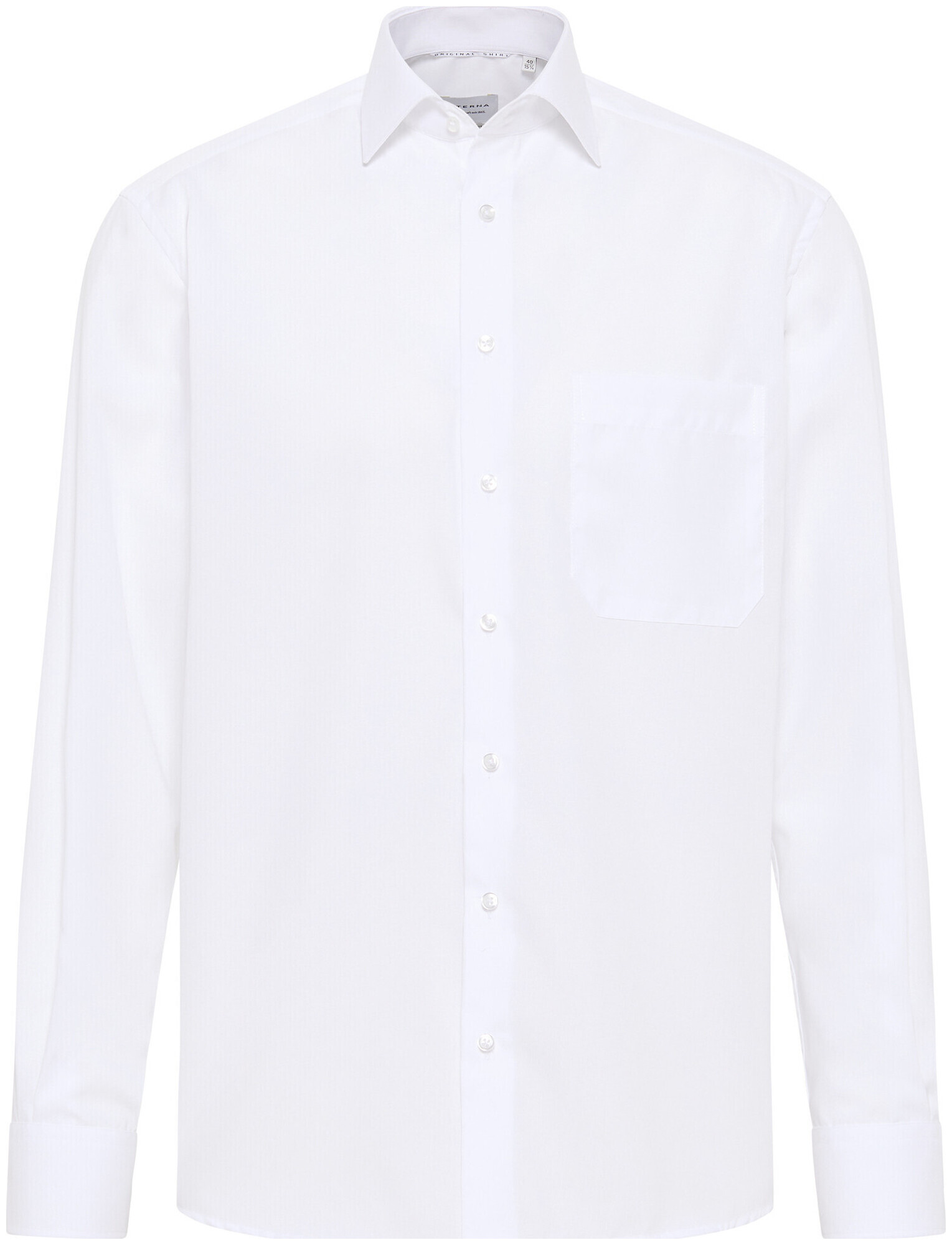 Image of Eterna Comfort FIT Original Shirt Popeline Langarm weiss 40