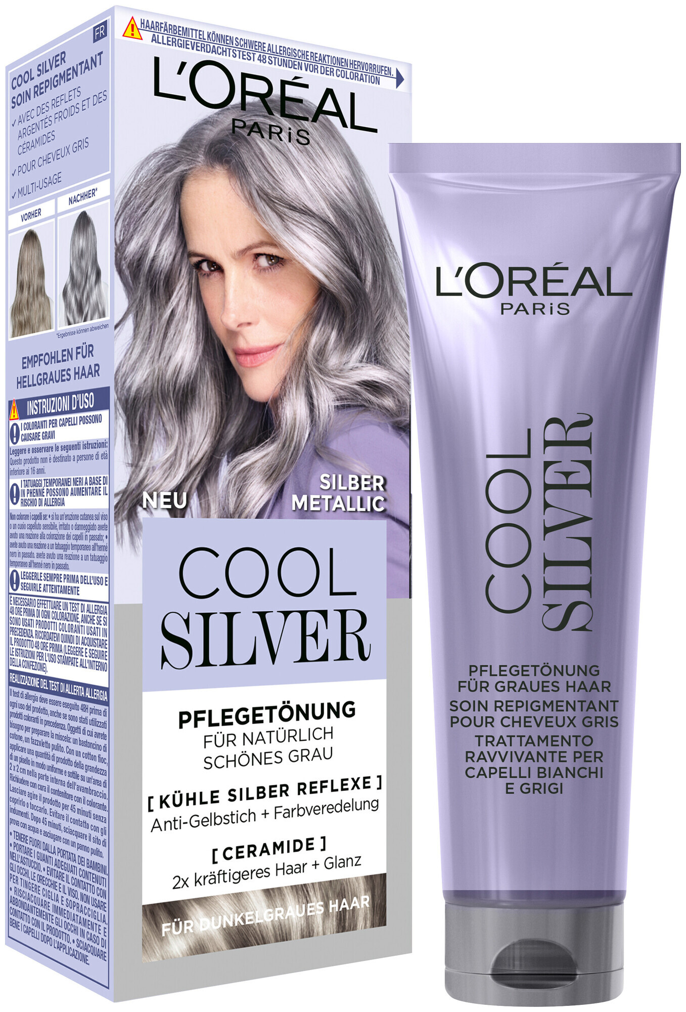 L'Oréal Paris Cool Silver Pflegetönung 03 Silber Metallic, 1Stk