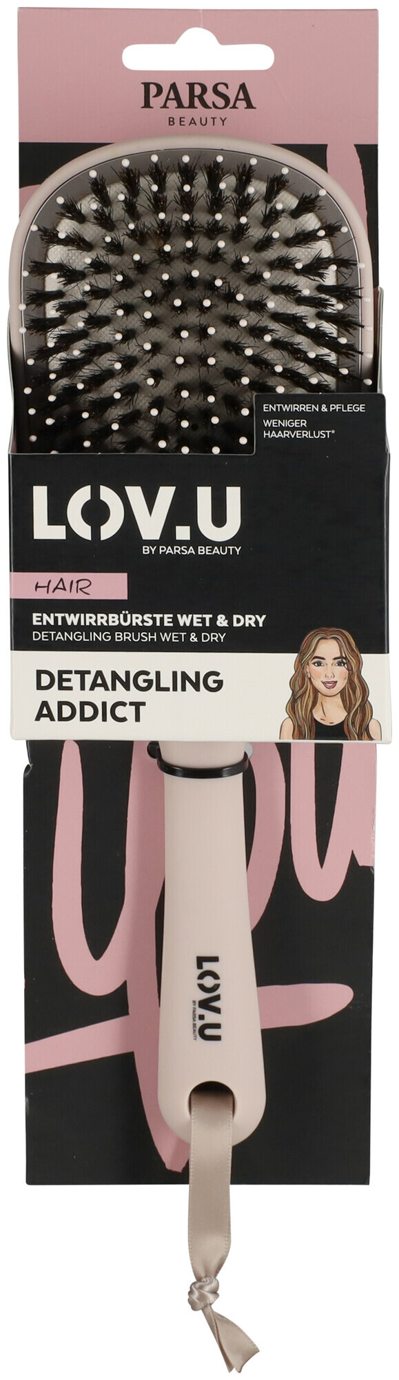 Image of Parsa Lov.u Entwirrbürste Paddle, Wet & Dry, beige