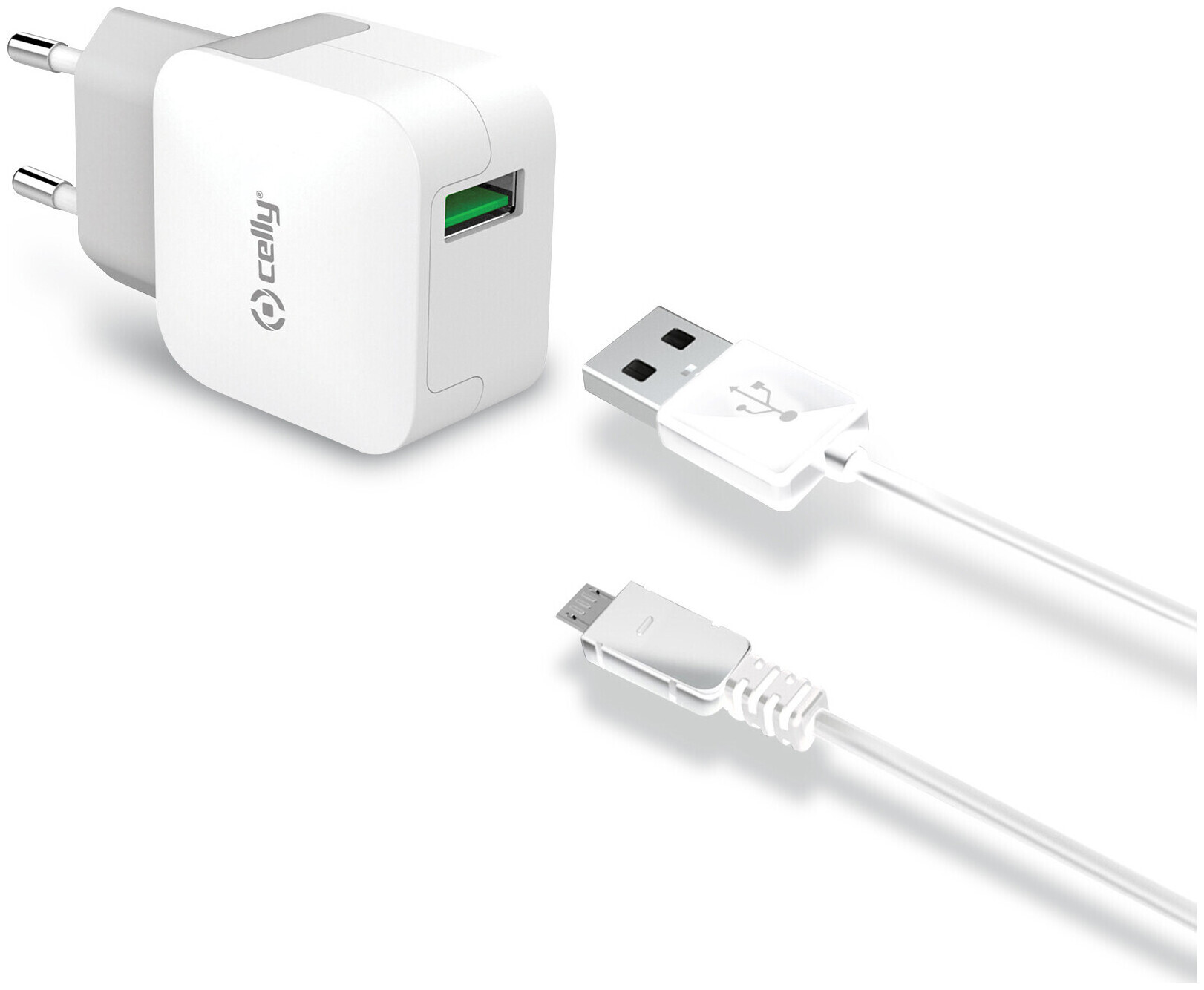 Image of Celly Kit Ladegerät USB Turbo USB Micro Kabel weiss