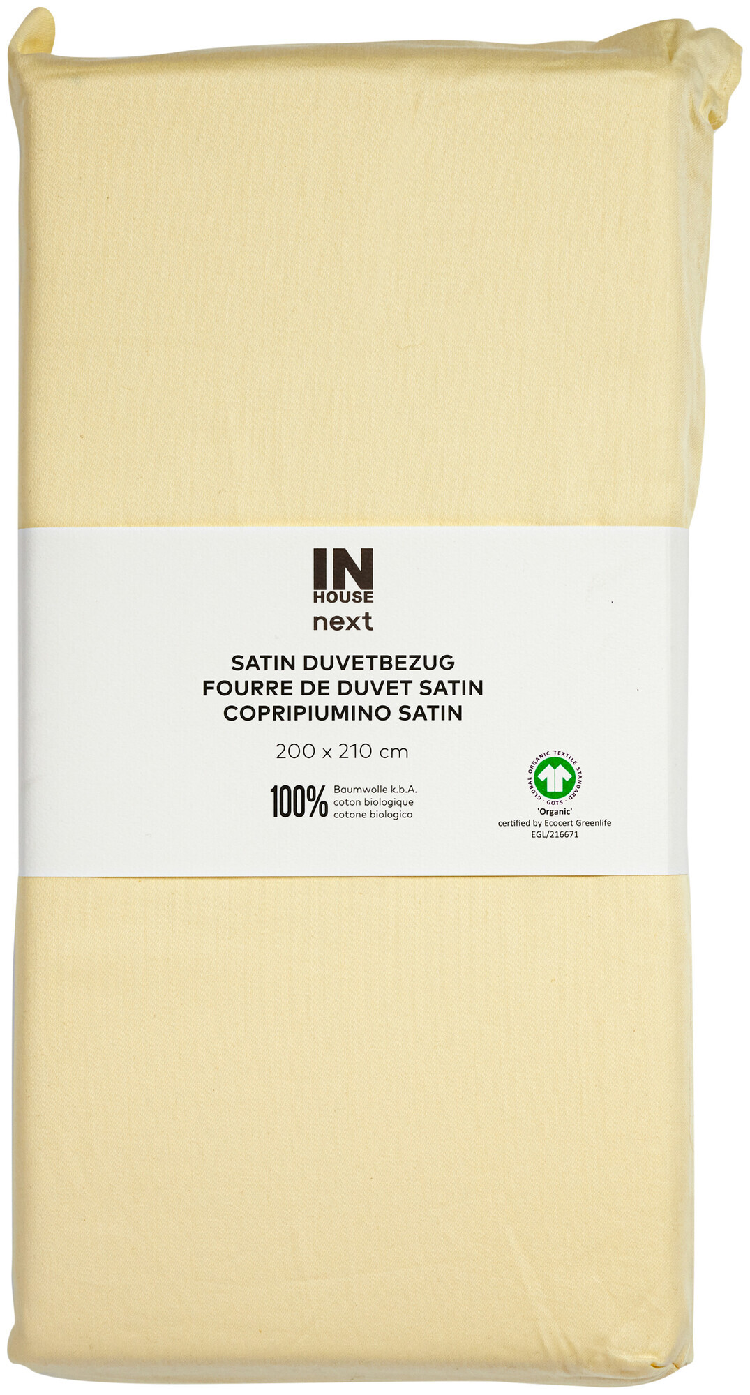 Image of Inhouse Duvet Gots Satin 200x210 kamille