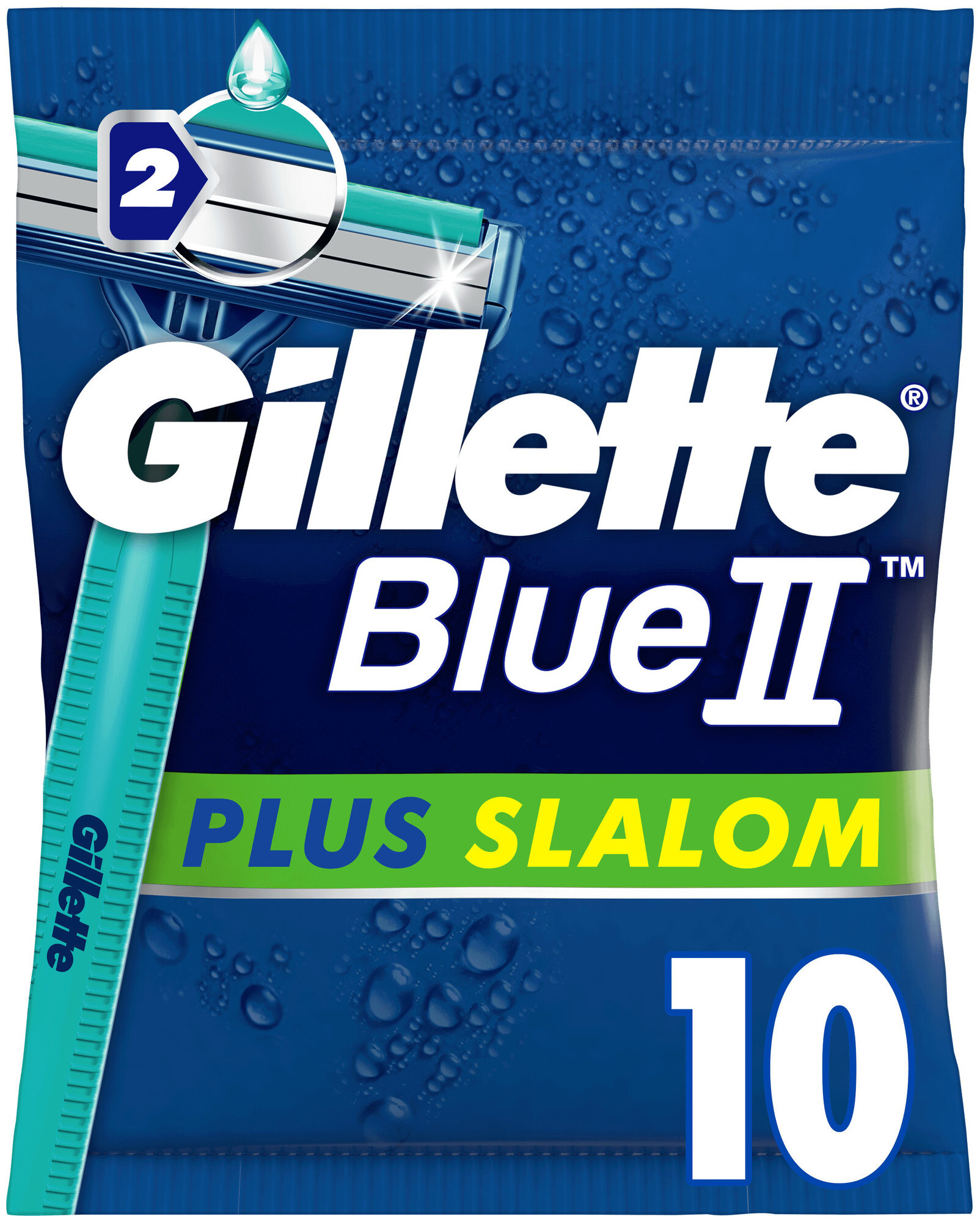 Image of Gillette Einweg Rasierer Plus Slalom 10 Stück