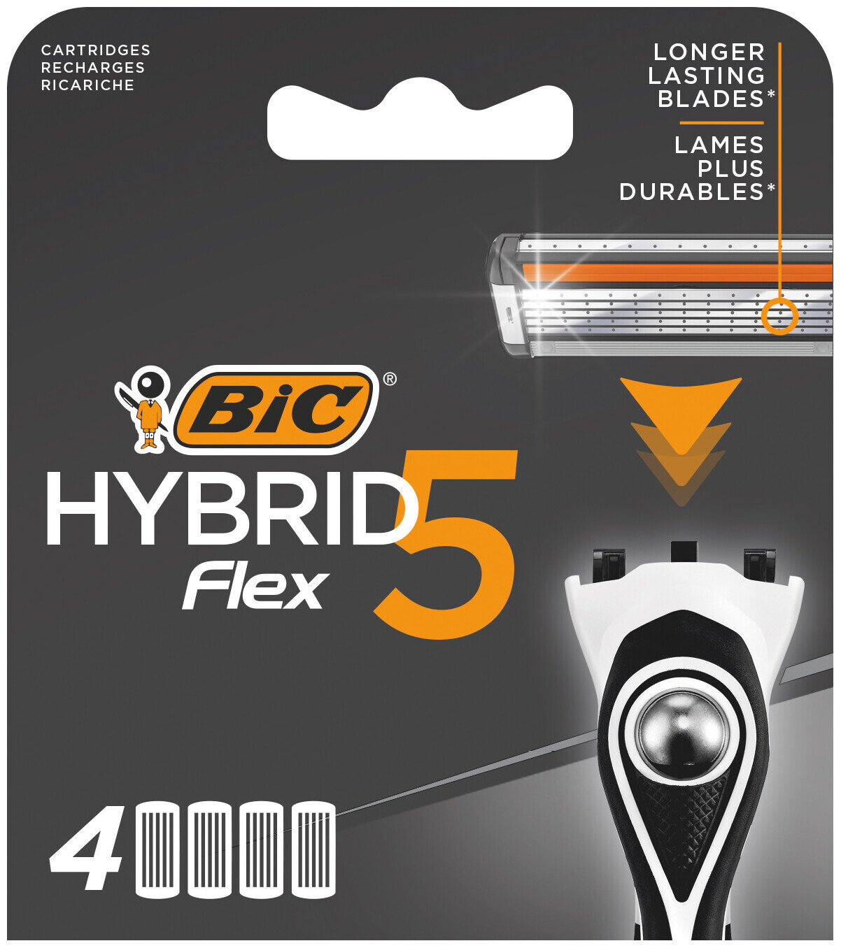 Bic Rasierer Flex 5 Hybrid Ersatzklingen 4 Stück