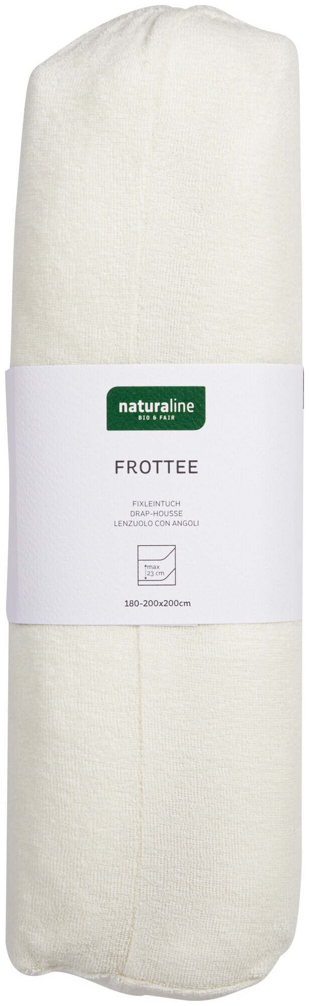 Image of Naturaline Textil Bio Fixl. Frotte 180x200 offwhite