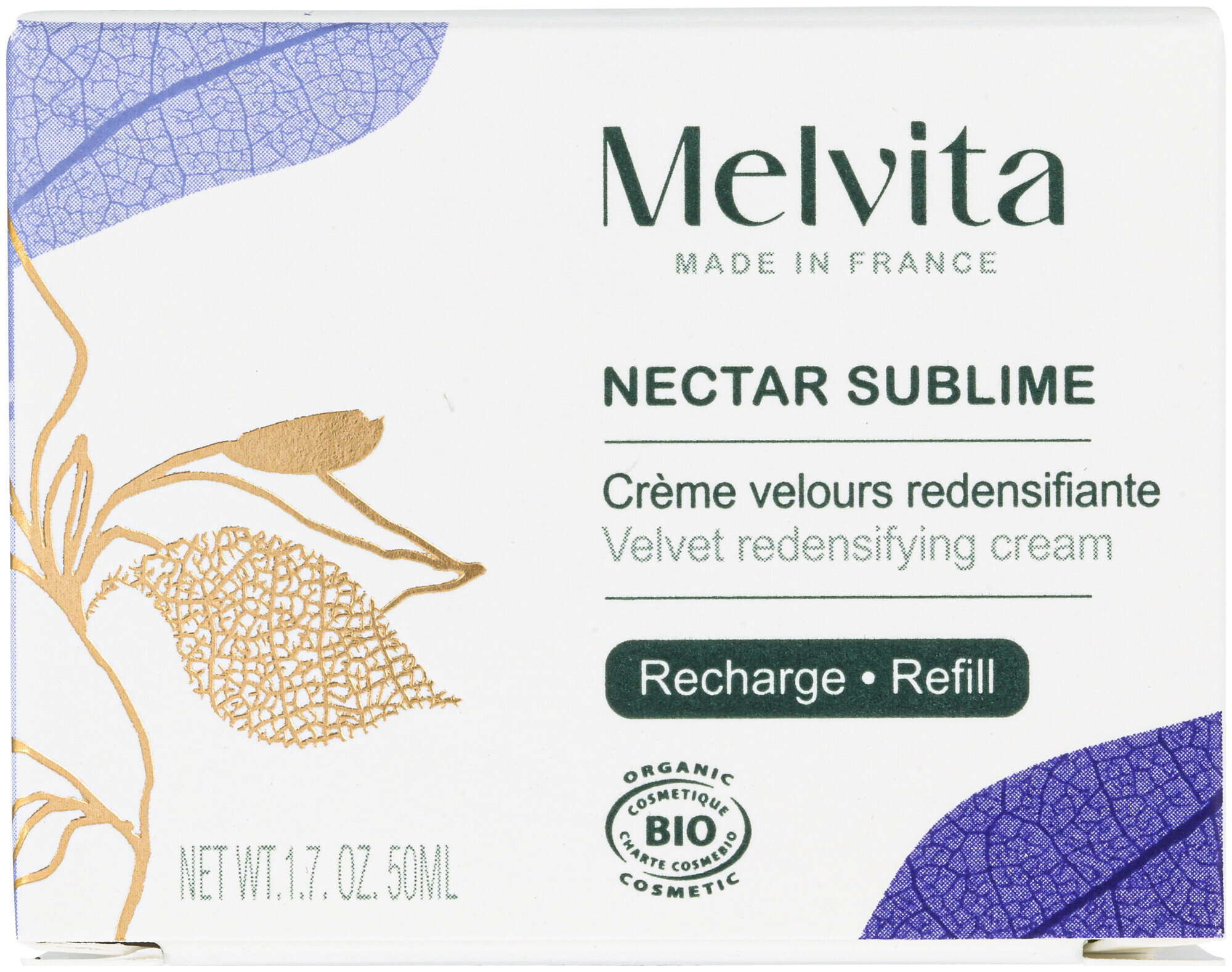 Image of Melvita Nectar Sublime Hautverdichtende Samtcreme Refill Extrakt aus fermentierter Jasminblüte 50ml