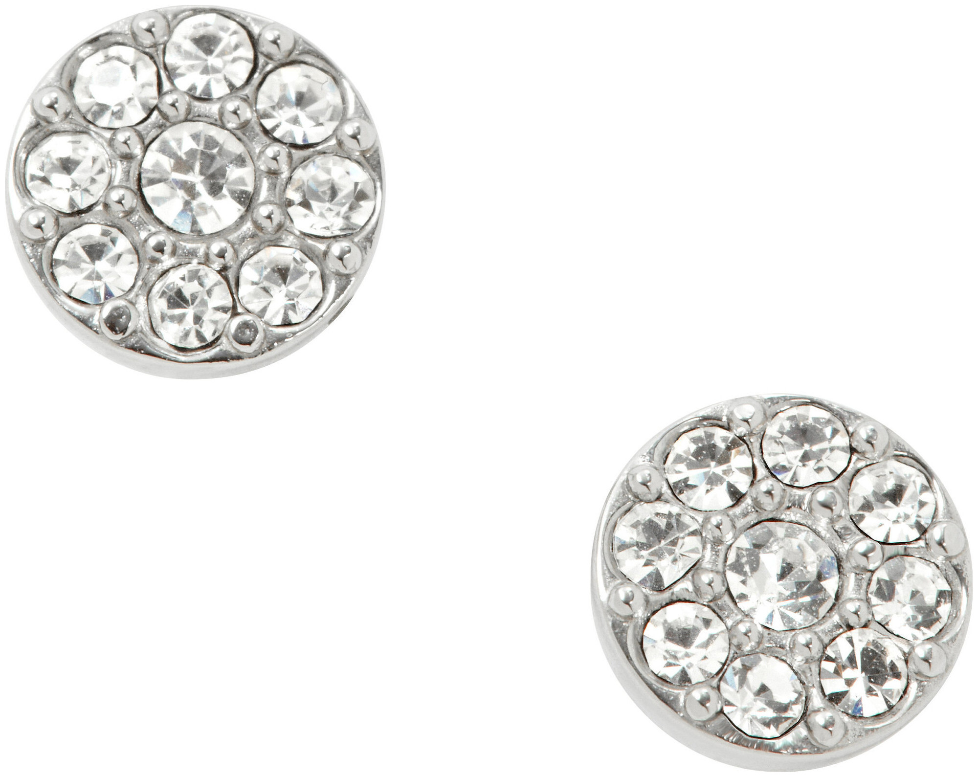 Fossil Jewels Fossil Clous d'oreilles disques argentés
