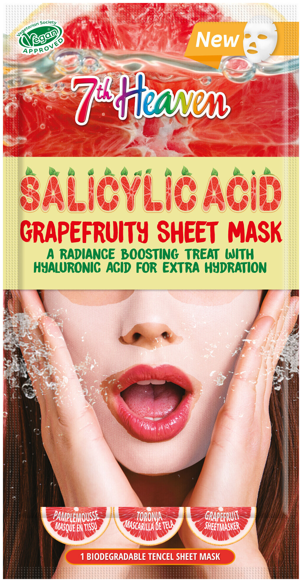 Image of 7th Heaven Tuchmaske Salic Acid Grapefruit 1 Stk