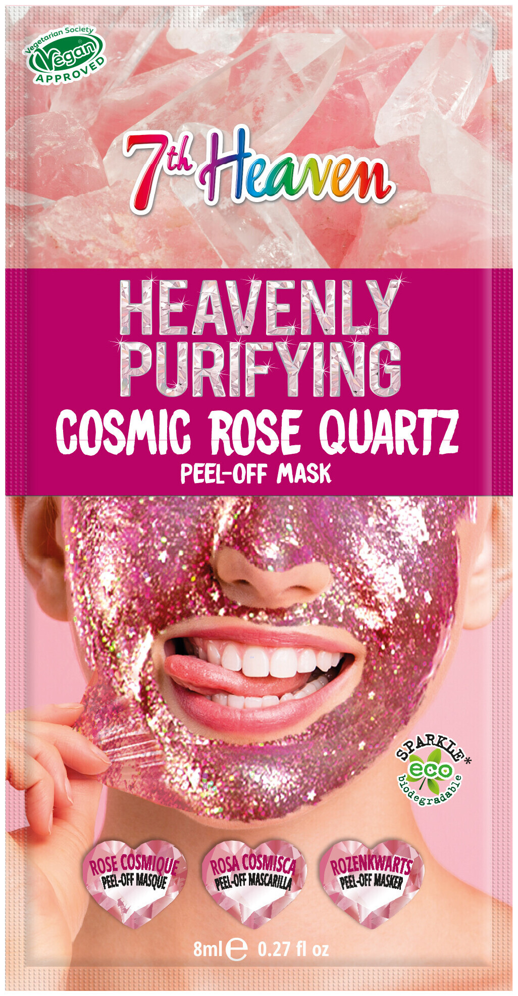 Image of 7th Heaven Peel-Off Gesichtsmaske Cosmic Rose Quartz 8ml