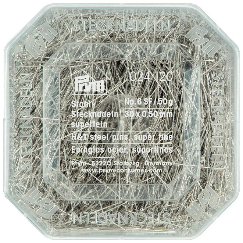 Image of Prym Stecknadeln silber 0.50 x 30 mm Dose 50 g Stahl
