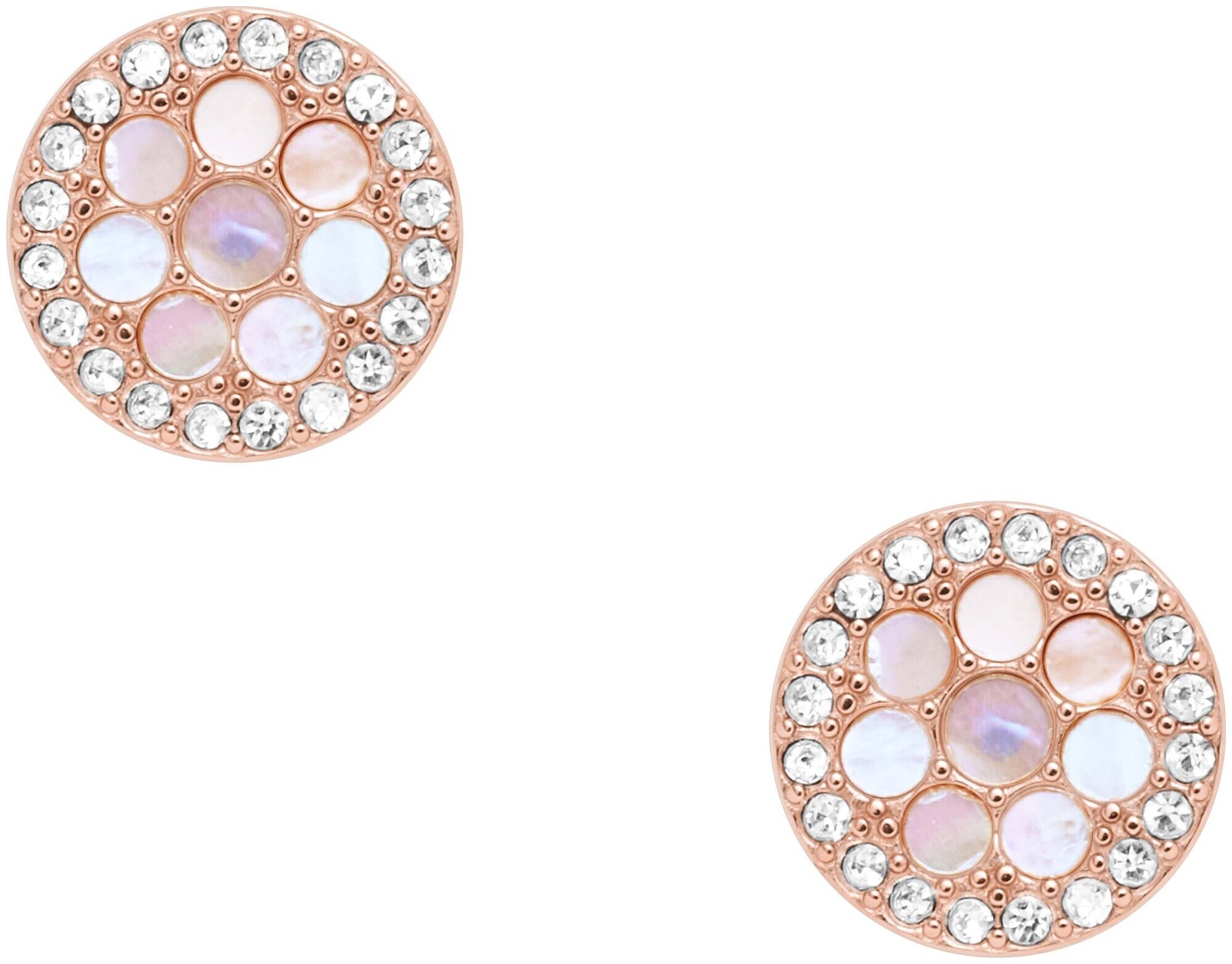 Fossil Jewels Fossil Damen Ohrstecker Disc Mother-of-Pearl