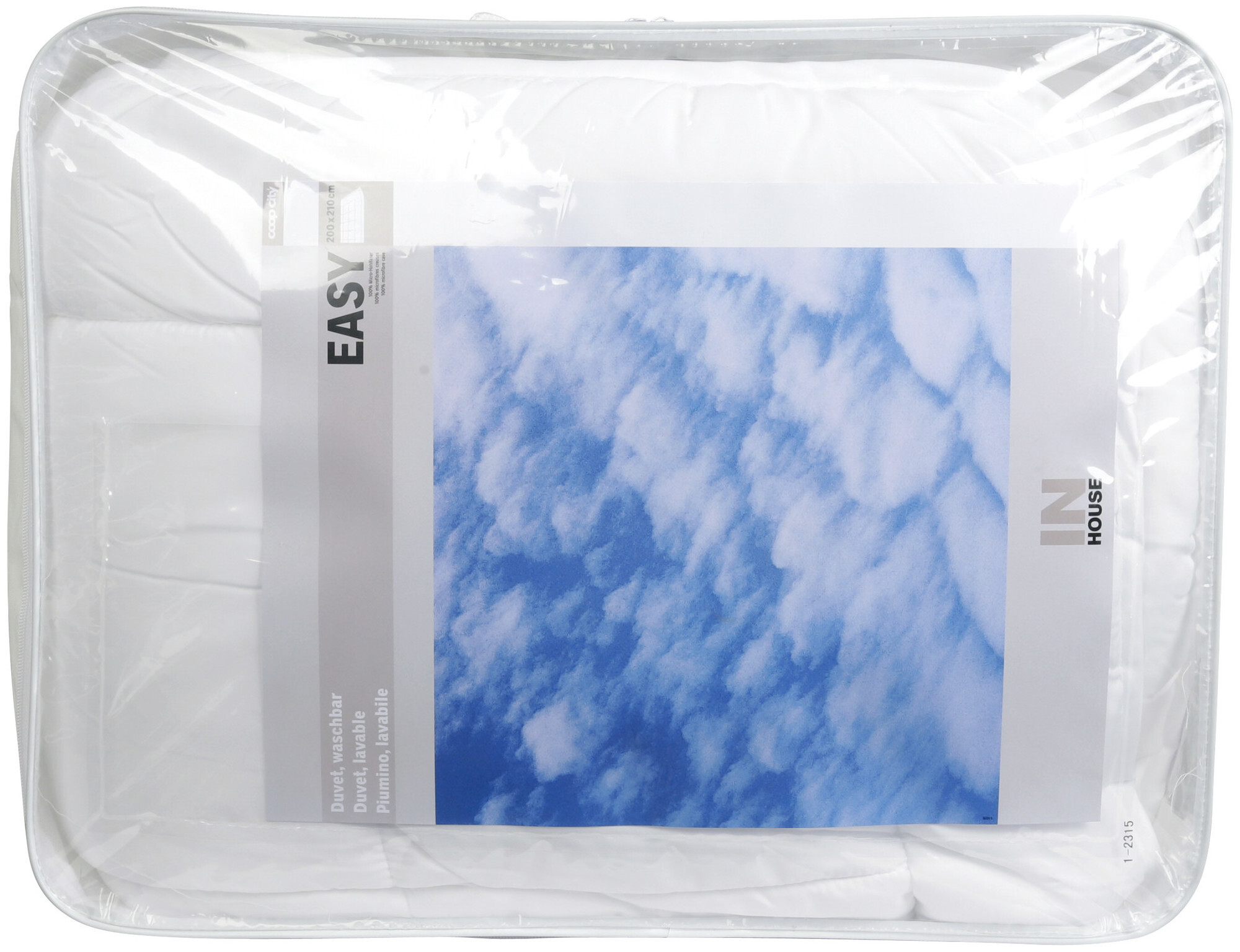 Image of Inhouse Duvet Easy Uno 200x210cm