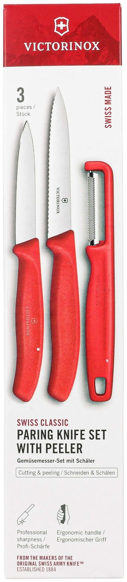 Victorinox Rüstmesser-Set rot 3-teilig