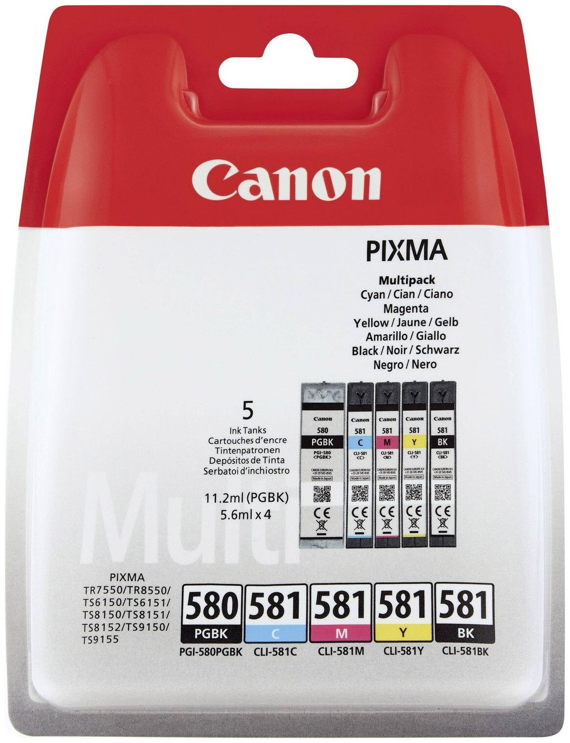 Image of CanonTintenpatrone color Pixma Pgi-580,581 Multipack