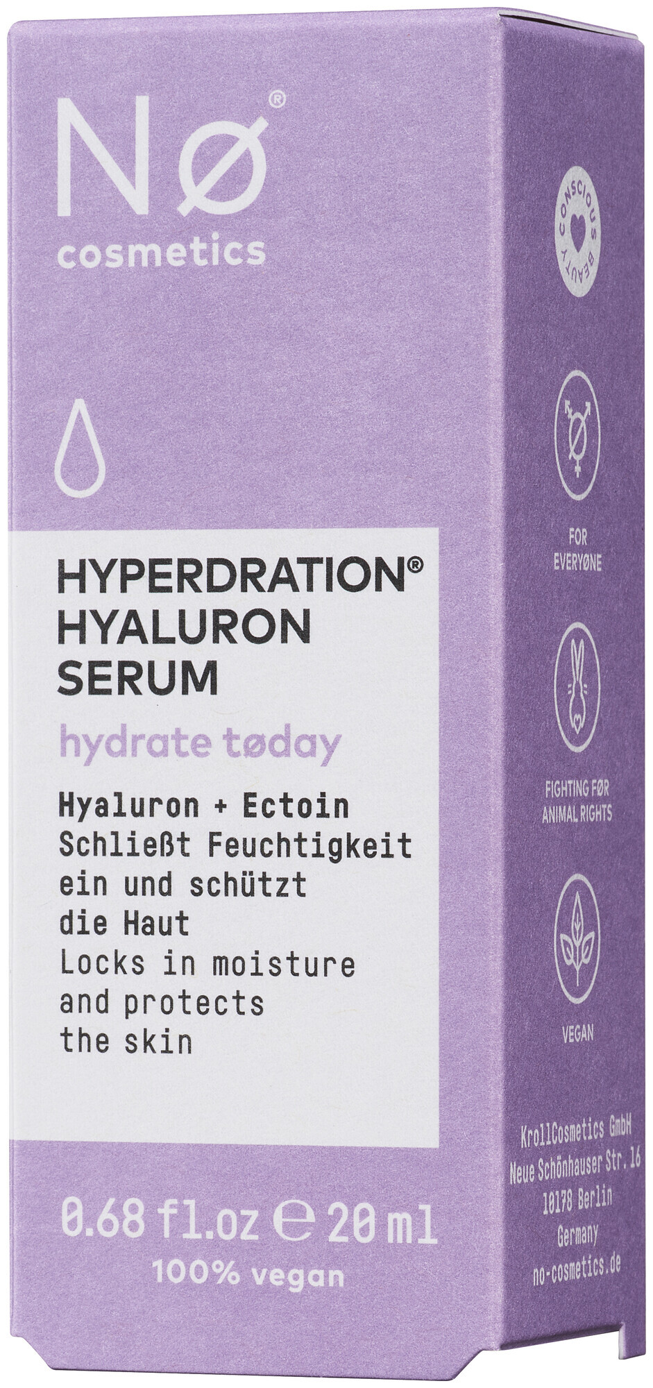 Image of Nø Cosmetics hydrate tøday Hyaluron Serum 20ml