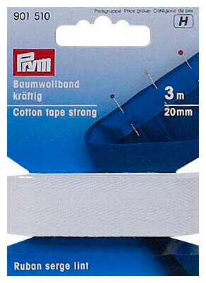 Image of Prym Baumwollband kräftig weiss 20 mm 3 m