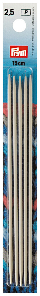 Image of Prym Strumpfstricknadeln, grau 2.50 mm, 15 cm, Karte 5 Stk., Aluminium