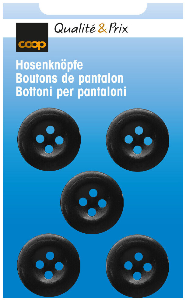 Image of Coop Hosenknopf schwarz 18 mm 5 Stk.