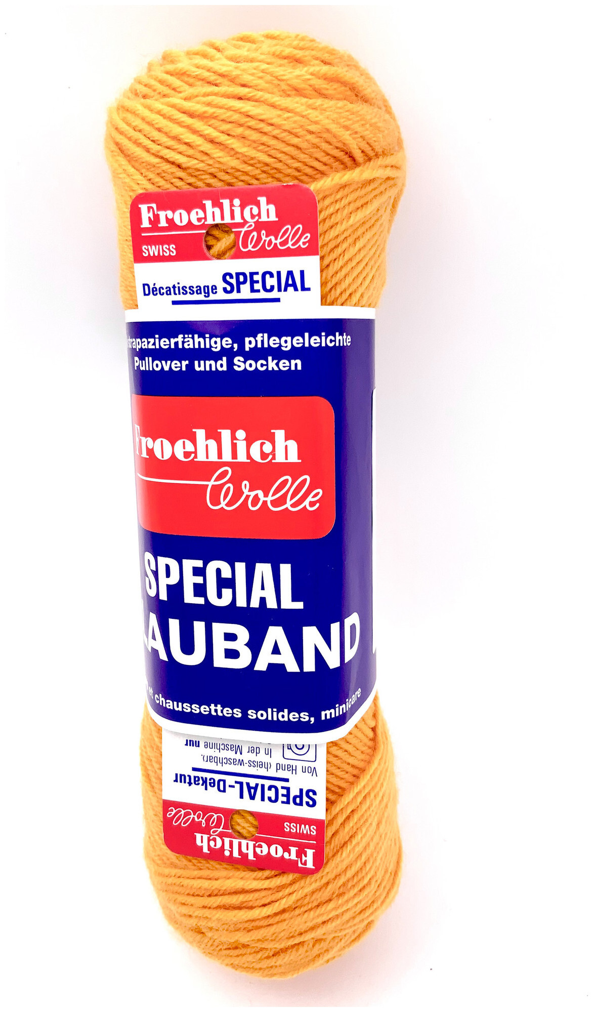 Froehlich Blauband 58 Laine pour chaussettes jaune foncé 50g