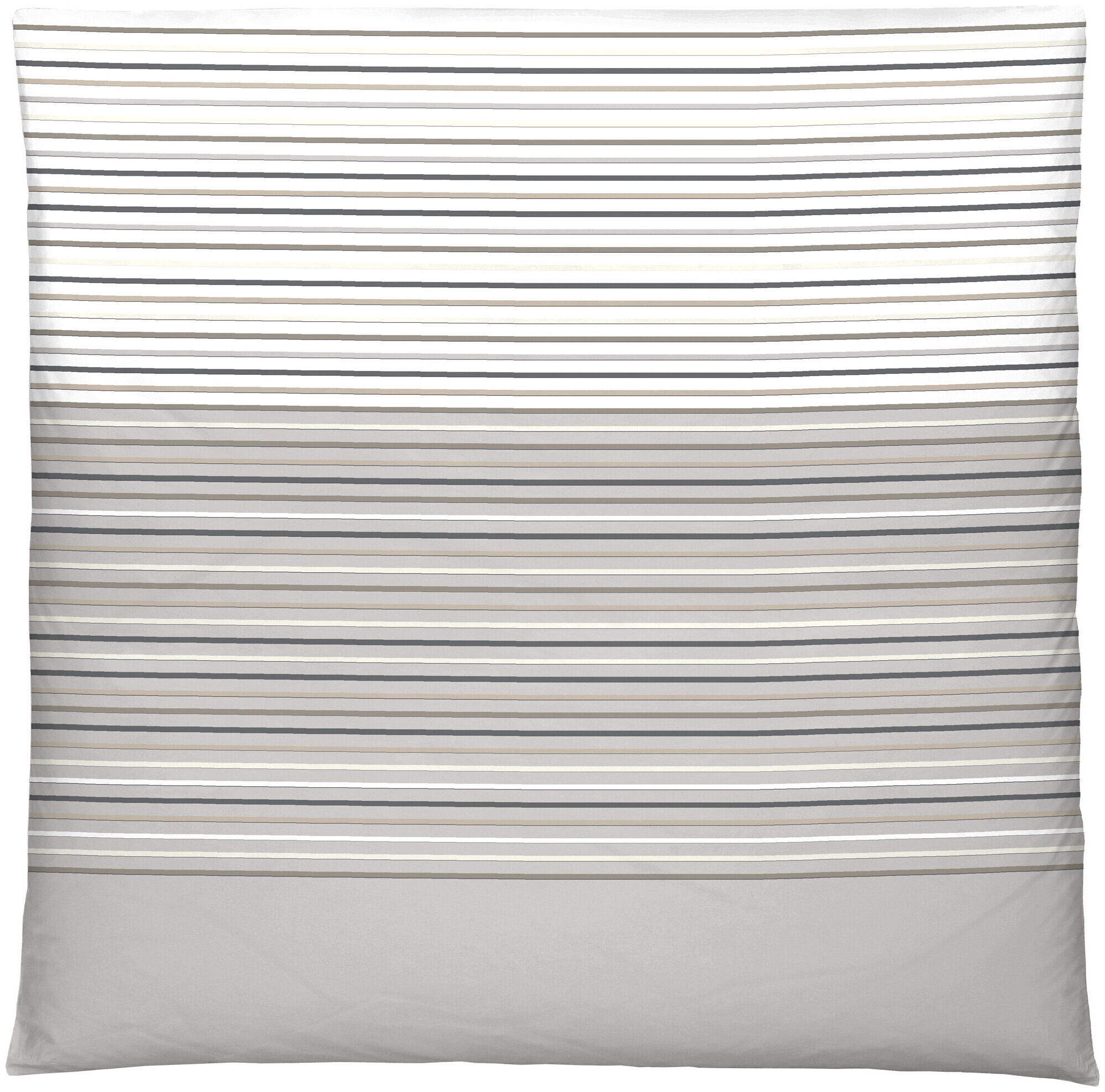 Image of Inhouse Duvet Gots Satin 200x210 Strips grau