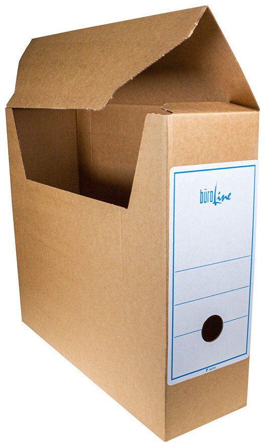 Image of Büro Line Büroline 660745 Ablegeschachtel Snap A4 braun, mit Etiketten 5 Stk