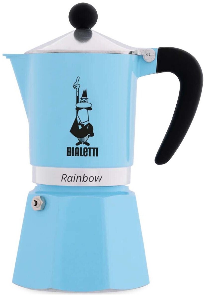 Bialetti Espressokocher Rainbow blau 3 Tassen