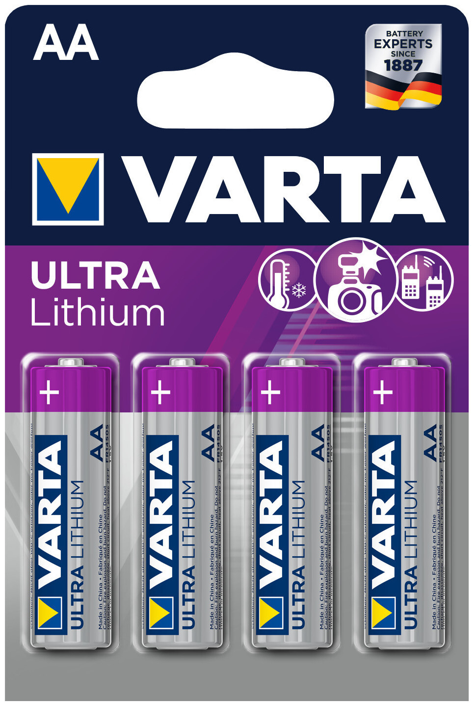 Image of Varta Ultra Lithium AA 4er Bli