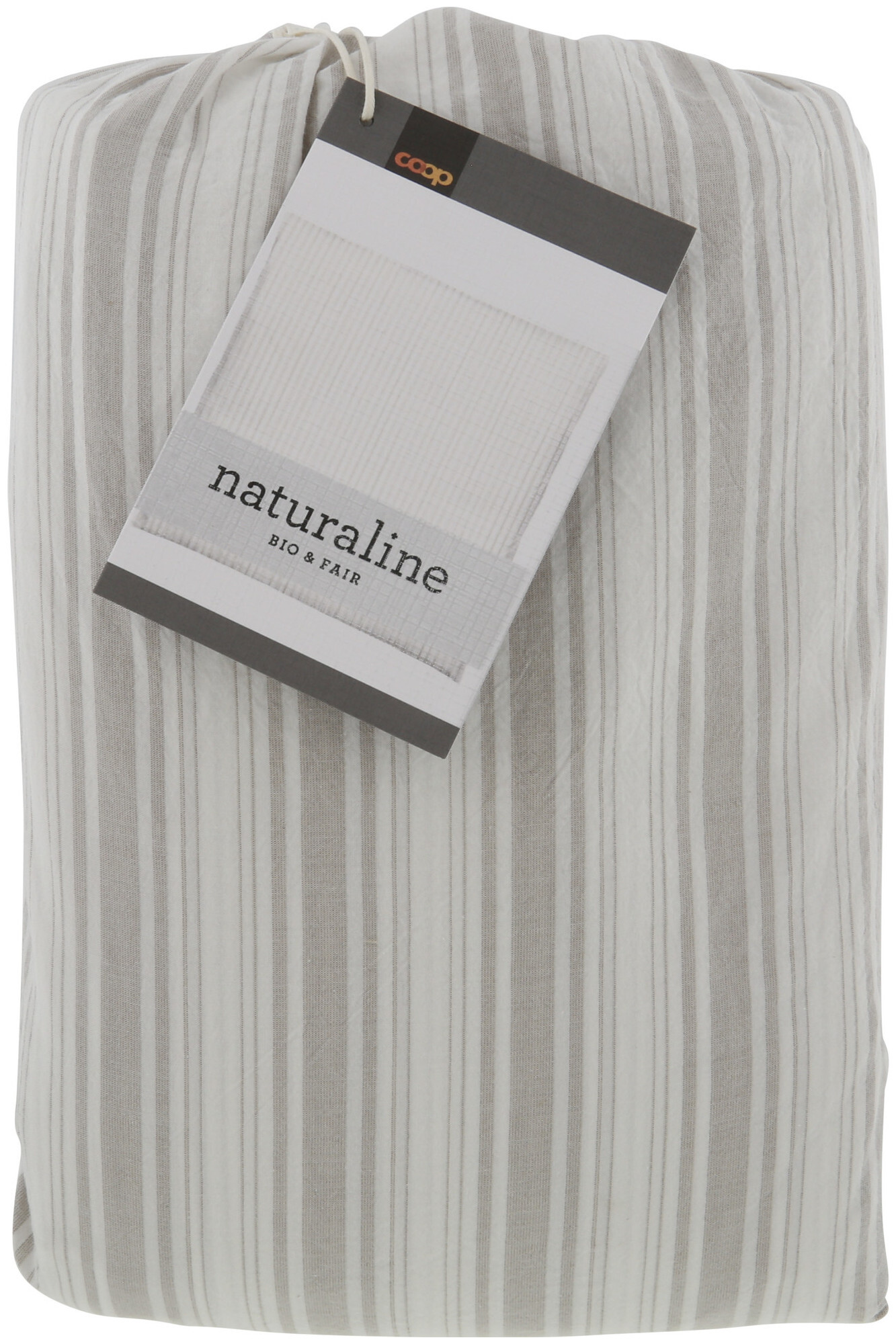 Image of Naturaline Textil Naturaline Duvetbezug Streifen sand 200x210 cm