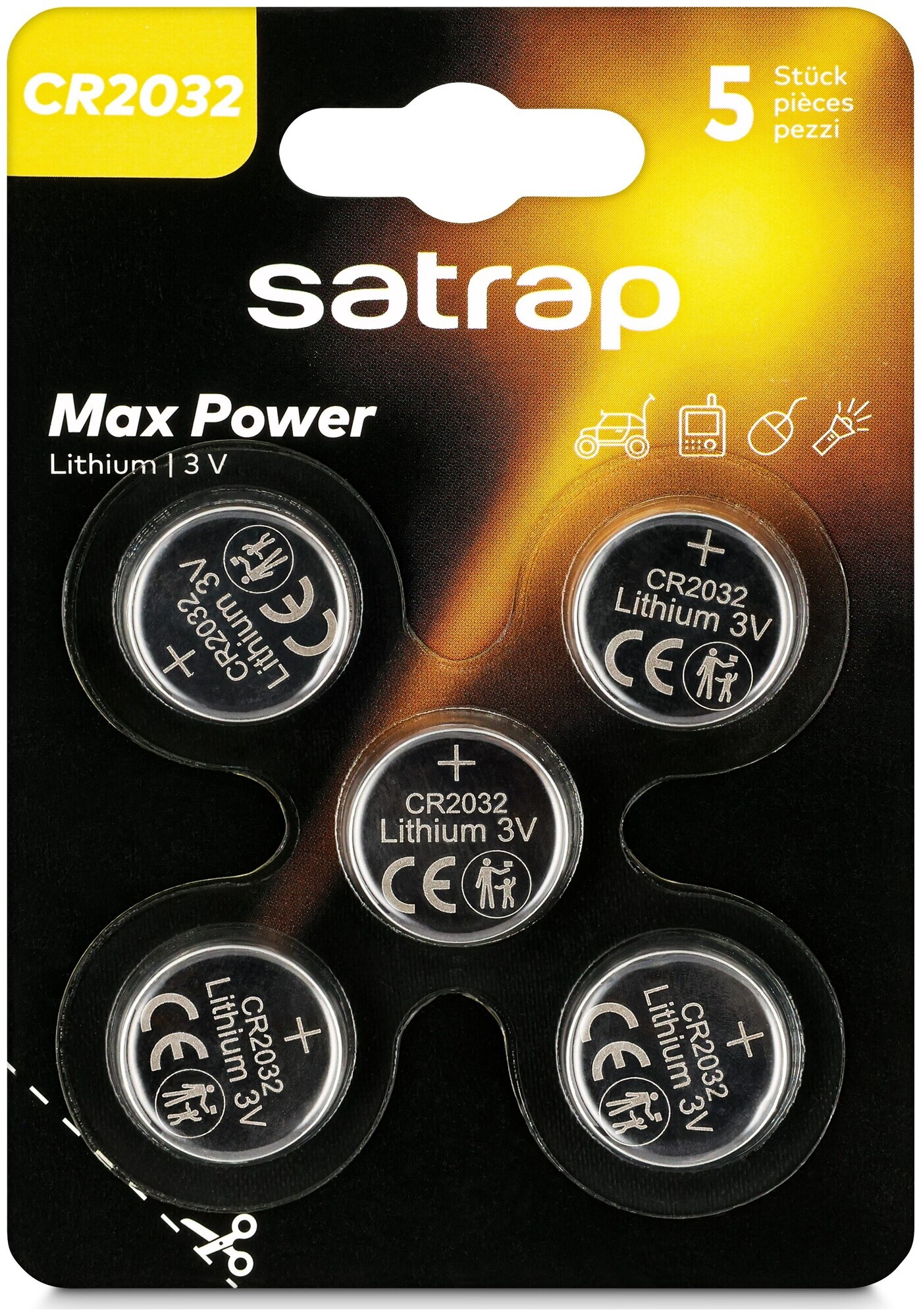 satrap Knopfzellen Cr2032 5 Stück