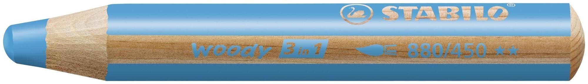 Image of Stabilo Malstift woody 3 in cyanblau