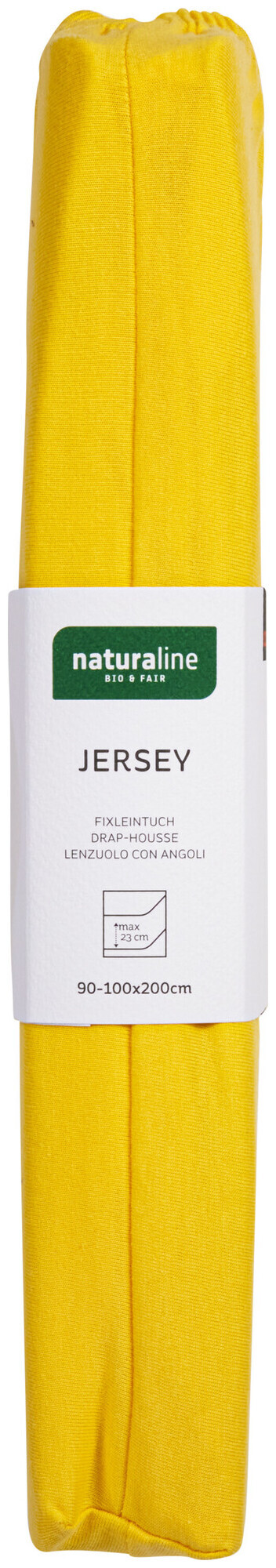 Image of Naturaline Textil Bio Fixl. Jersey 90x200 gelb