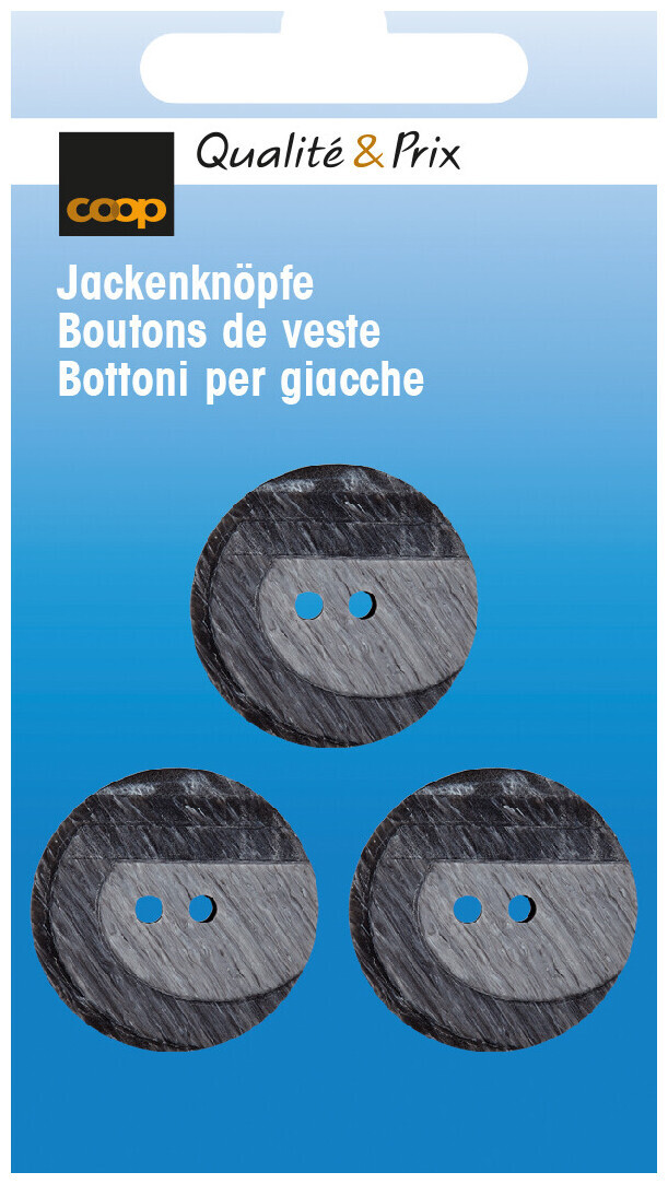 Image of Coop Jackenknopf grau 23 mm 3 Stk.